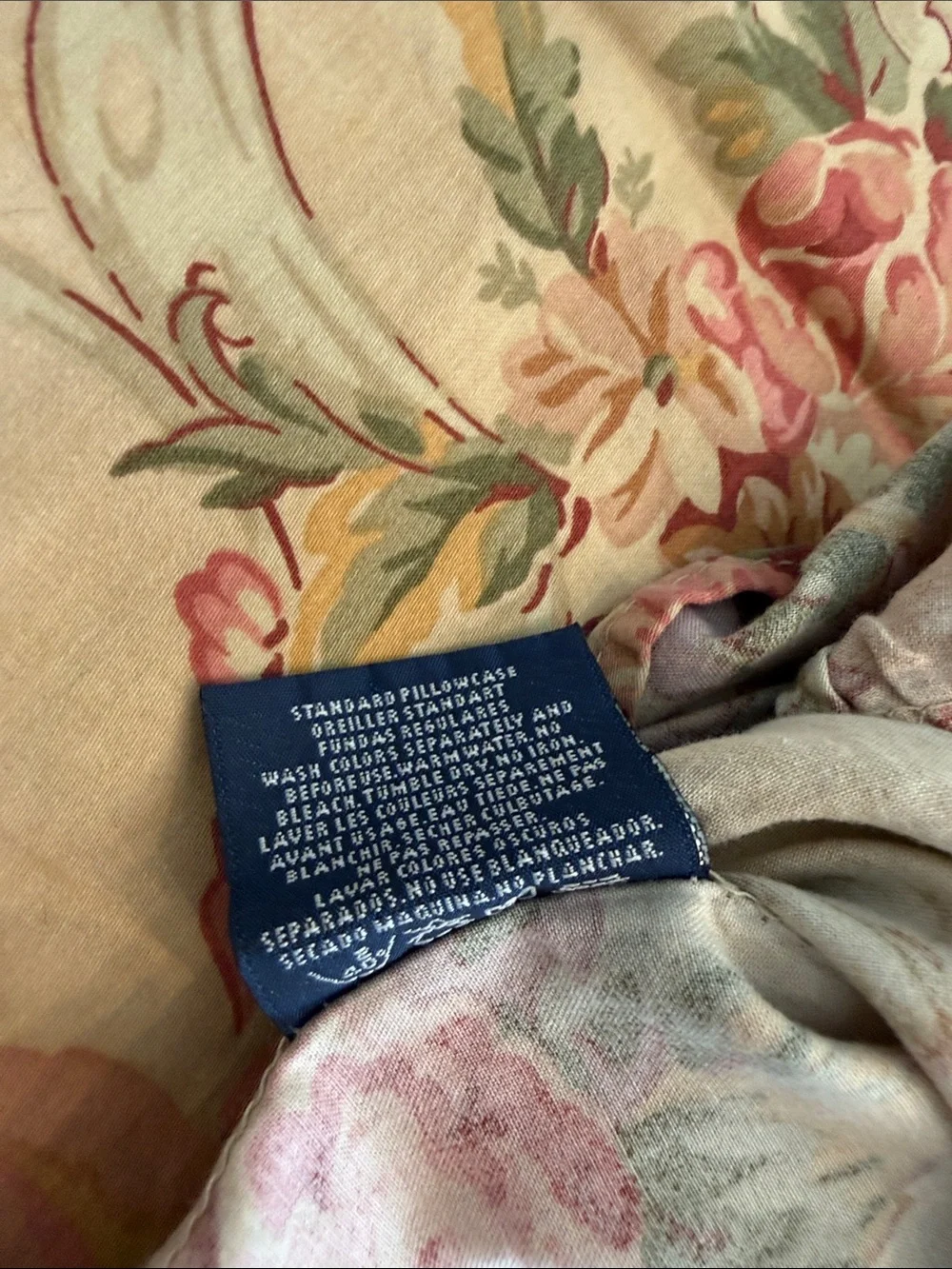 vintage Ralph Lauren Guinevere cotton sateen standard pillowcases set(2)
